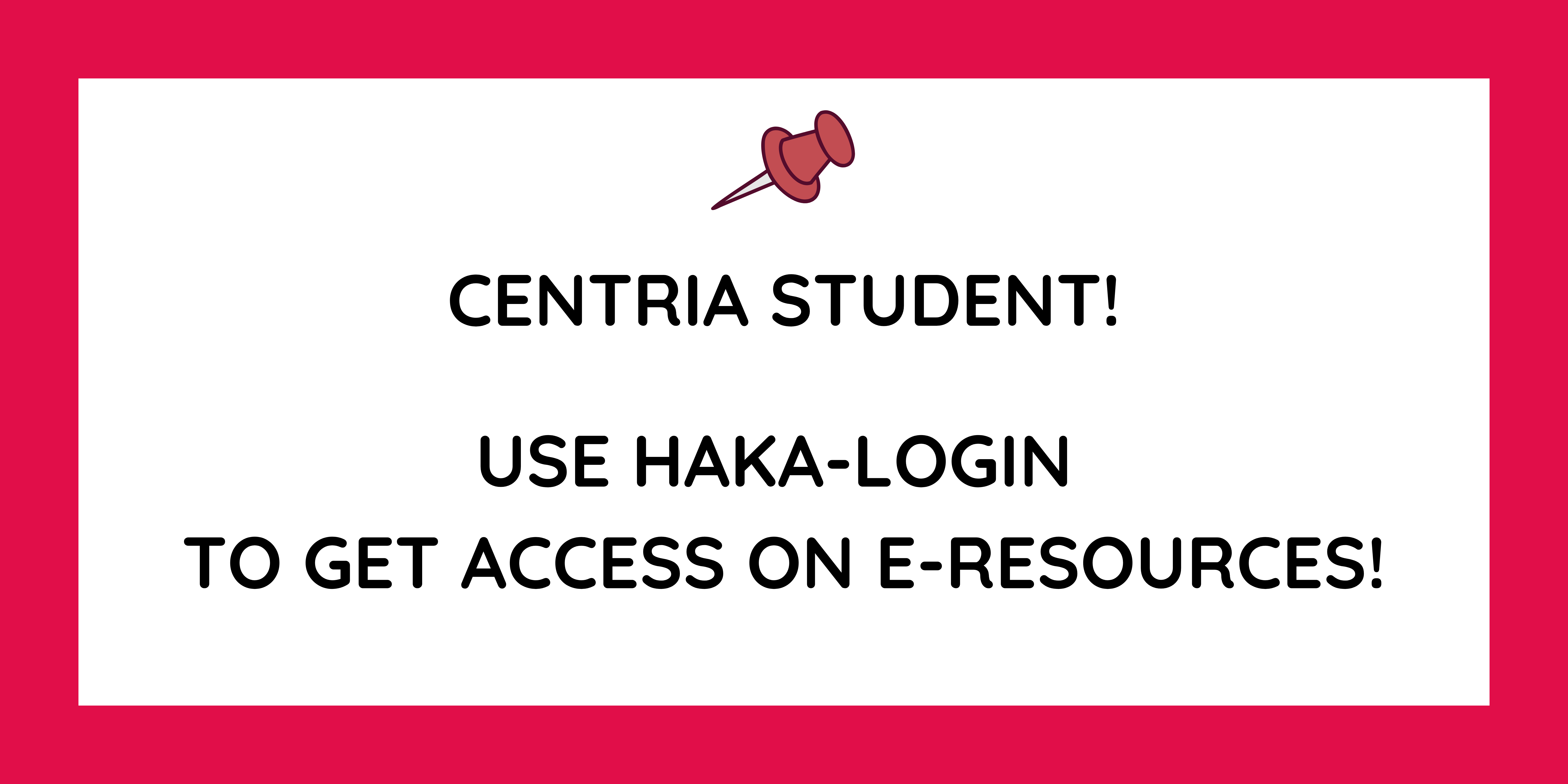 Link to Centria's e-resource list